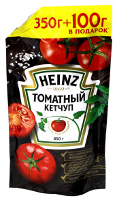Хайнц кетчуп томатный 450 гр д/п , 505мл