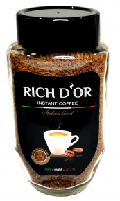 Кофе растворимый сублимированный "RICH D'OR" 220 гр.